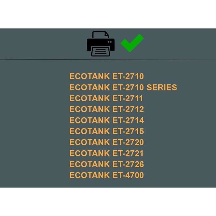 102 104 Bouteille d'encre Remplacement pour Epson 102 ou 104 Ecotank Encre  Compatible avec Epson EcoTank ET-2710 ET-2711 ET-,[Z1688] - Cdiscount  Informatique