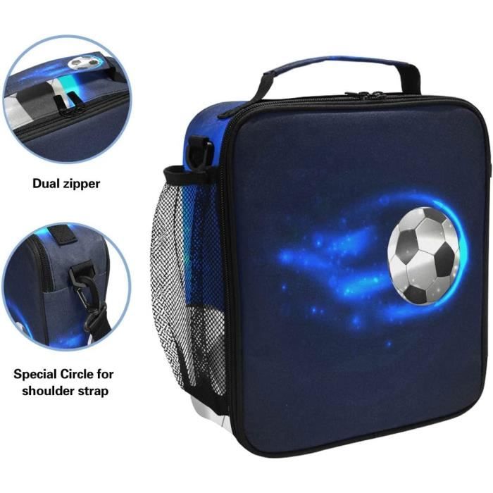 Sac isotherme Soccer Ball Lunch Box en néoprène Fermeture éclair Pour adulte et enfant