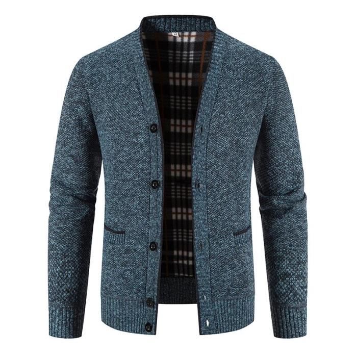 Cardigan Homme Gilet Automne Hiver Ouvrez Front Zippe Tricote Chaud Droit Grande Taille Gris Clair Gris Cdiscount Pret a Porter