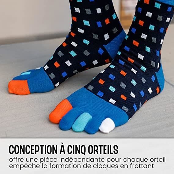 PUTUO Chaussettes avec Orteils Homme Chaussettes Doigts de Pied Séparés, Homme  Chaussettes de Sport et d'affaire en Coton, 5 paires : : Mode