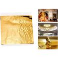 200 Feuilles Feuille d'or Feuille Papier, 14 X 14 cm Feuilles Imitation Feuille d'or pour Arts Slime Bricolage Dorure Ongles Art Cr-2