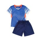 Yruioon Ensemble Sport Garçon 2-14 Ans - Survêtement Football T-Shirt Manches Courtes + Short Jogging - Polyester