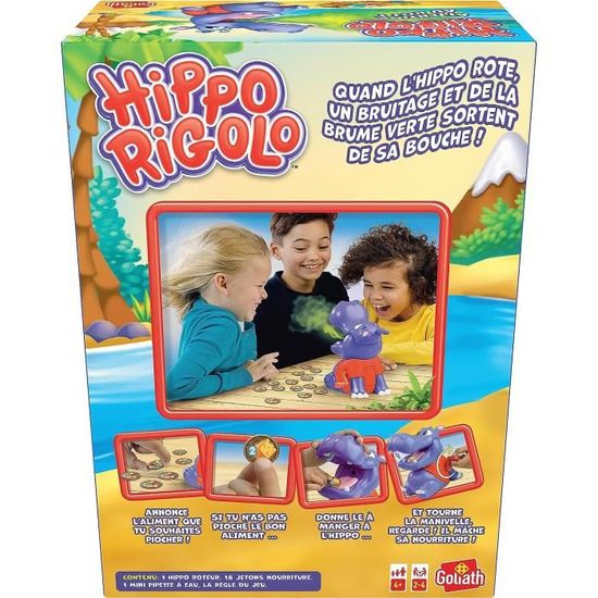 Hippo Rigolo - Jeux de Société Enfants - A Partir de 4 Ans - Jeu Rigolo -  Devine les Aliments
