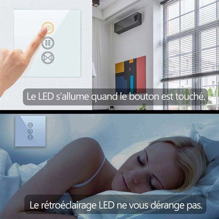Lot De 4 Interrupteurs Connectés Pour Volet Roulant Allevoi - Wi-Fi, 80x80mm, 600W