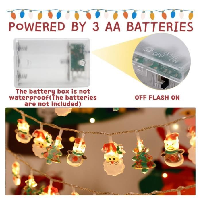 3D Pendentifs Motifs De Noël Alimenté Batterie(Non Incluses) Eclairage De Noël Décoration Intérieur LED Guirlande Lumineuse Pour Noël Balcon Terrasse Fenêtre Patio Jardin Maison(bonhomme De Neige