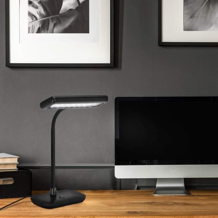 éclairage Lumière Jour 6500K Lampe De Bureau LED BRILONER - Lumière Jour 6500K, 800 Lumen, Bras Orientable - Blanc Briloner 7488-016