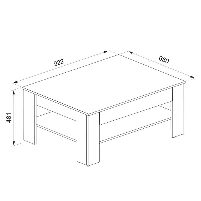 Table basse, table d'appoint, table d'appoint blanche 70cm