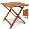 Salon de jardin - DEUBA - Moreno - Bois d'eucalyptus - 2 chaises 1 table pliables-3