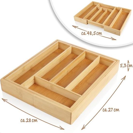 APS 11952 Range couverts bois d'acacia naturel 51 x 28 cm, H 13 cm APS 11952 Range couverts bois d'acacia naturel 51 x 28 cm, H 13 cm