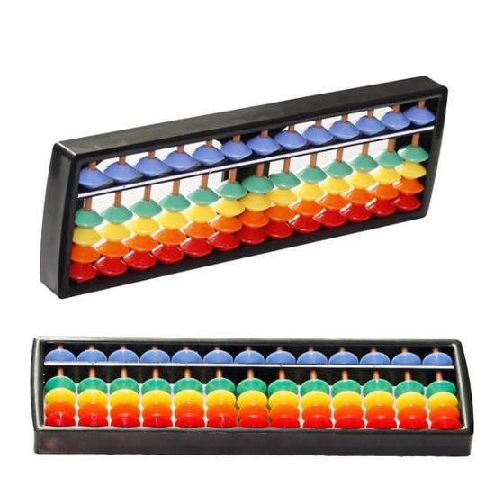 13 chiffres Tiges Coloré Perles Soroban Calcul Outil Plastique Abacus arithmétique