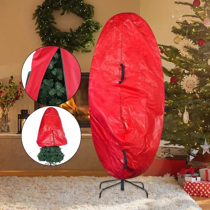 Sac de rangement pour sapin de Noël Premium Upright Coated Oxford Wrap  Organizer Bag Sac de rangement ovale durable Rouge A - Cdiscount Maison
