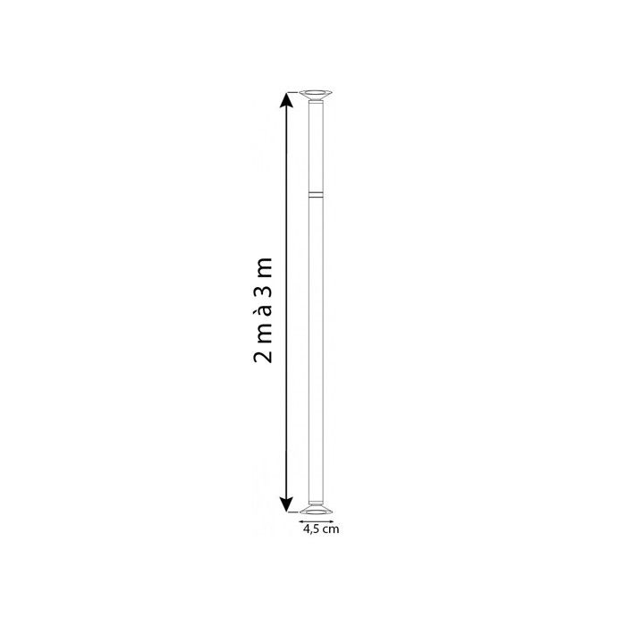 VOSSOT - Lot De 2 Tendeurs De Plafond Télescopiques - Réglable De 30 à 59 Cm - Charge Max 40kg - Pour Bricolage, Pose De Cloison, Meuble VOSSOT - Lot De 2 Tendeurs De Plafond Télescopiques - Réglable De 30 à 59 Cm - Charge Max 40kg - Pour Bricolage, Pose De Cloison, Meuble