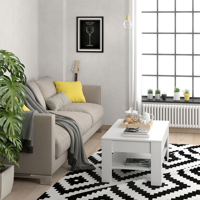 Table basse blanche Table de salon Table d'appoint Table basse | Leroy