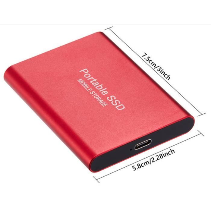 Disque Dur Externe Portable SSD 2 To avec étui de Protection super