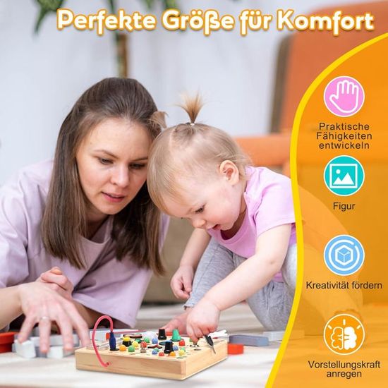 Busy Board Montessori, 4 Couches Planche Portable Pour