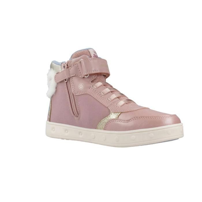 Baskets semi-montantes fille Geox Skylin lt rose/platinum