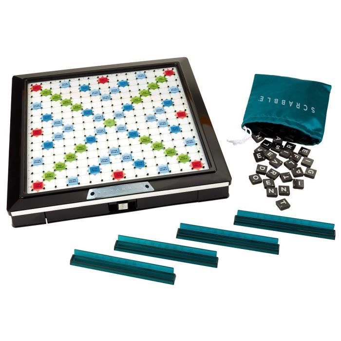 Mattel Games - Scrabble Deluxe - Jeu de société et de lettres - 2 à 4  joueurs - Dès 10 ans - Cdiscount Jeux - Jouets