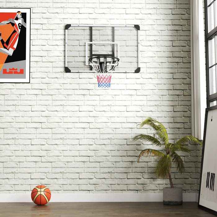 Panier de basket-ball mural rouge rouge Homcom | La Redoute