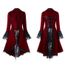 Ample Smoking Punk Cardigan Irrégulière Femmes Taille Manteau Rouge Parka Dentelle Chic Robe Veste Grande Hiver SpzjLMqUVG