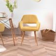 1pc pack chaise de salle à manger, chaise de bureau à domicile, jaune, style scandinave-0