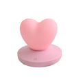 3D Love Heart LED Night Light USB Chargement de la lampe de table Touch Control pour Living Décoration Pink 1PC-0