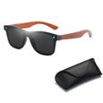 Lunettes de soleil,Lunettes de soleil polarisées de protection UV,lunettes de soleil femmes homme en bois pour sports de plein air-0