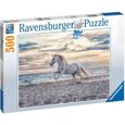 Puzzle Cheval sur la plage - Ravensburger - 500 pièces - Pour les puzzleurs occasionnels-0
