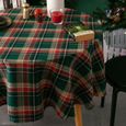 A -Nappe de table à carreaux de Noël rétro, couverture de table basse, fournitures de salle à manger à la maison-0