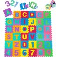 TECTAKE Tapis Puzzle en Mousse pour Enfant 86 Pièces - 180 cm x 180 cm x 1 cm - Multicolore-0