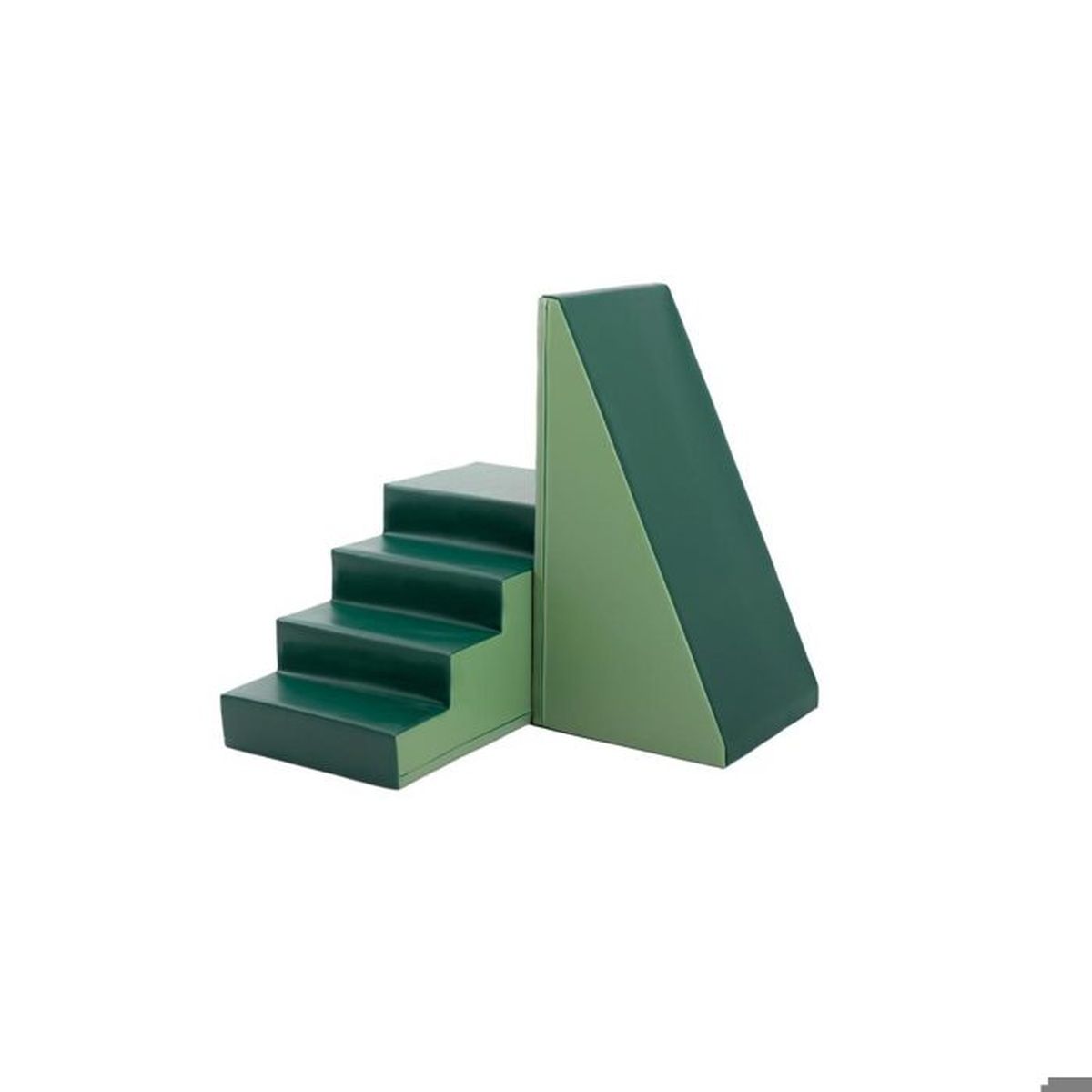 Module Motricité IGLU XXL Escalier Toboggan Mousse - Blanc/Beige - Développement Physique Enfant