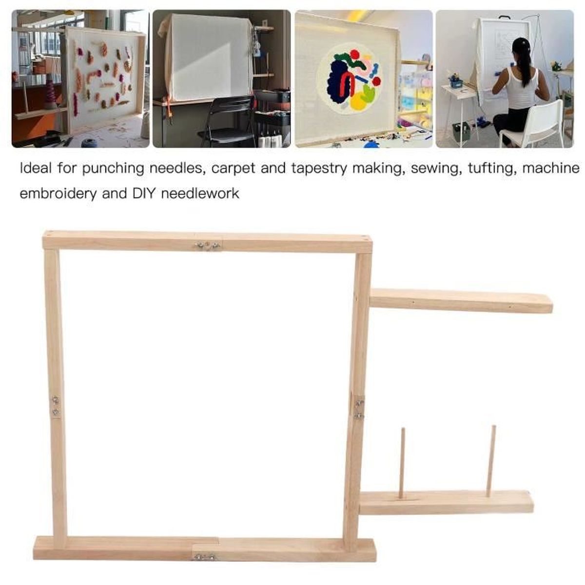 Tufting Gun Frame Cadre de tuftage tapis en bois tissage pistolet cadre