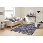Tapis Salon - NAZAR - OSLO - 584 Bleu - Poil Long - 120x160cm - Polyester