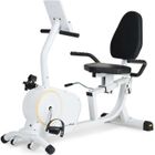 Vélo d'appartement allongé SportPlus SP-RB-9500-iE - 24 niveaux & 6 programmes d'entraînement - Blanc