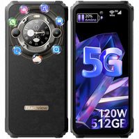 Blackview BL9000 Téléphone Portable Incassable Débloque 5G 24Go+512Go 6.78"+écran secondaire 1.32" 50MP Android 13 NFC - Noir