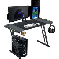 Bureau Gaming LED Table de jeu Bureau d'ordinateur Avec lumières RGB Bureau ergonomique 120 x 60 x 74cm