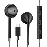 Noir-Pour Samsung Galaxy S22-S21-S20 FE-Note 20-10 Filaire USB-C Type C Écouteur Avec Basse Écouteurs Musique