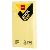 Stick Up Notes adhésives repositionnables 76×126mm -  100 feuilles jaunes
