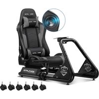 Simulateur de Conduite - GTPLAYER - GTS03-GY - Siège avec Haut-Parleurs - Réglable - Compatible PC