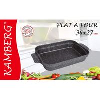 Kamberg - Plat à Lasagnes / Plat à four 36 x 27.5 x 7 cm- Fonte d'aluminium - Revêtement pierre - Tous feux dont induction