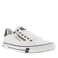 Baskets basses - TOM TAILOR - Blanc - Homme - Synthétique - Zip