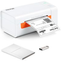 Imprimante Étiquettes Thermique - VEVOR - 4x6 Code à Barres 203 dpi USB pour Expédition Colis  - Blanc