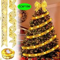 Lumières de ruban de Noël,LED Lumières de Noël,Mètres Guirlande Lumineuse Interieur,Noël decoration interieur, 10m, Style A