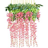 12 pcs/lot 3.6 Pieds/pièces Fleurs Artificielles Faux Wisteria Vigne Fleur en Soie pour Mariage Décorations Home Garden Party Decor