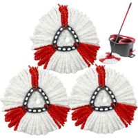Tête de balai rotatif de rechange compatible avec le système de réservoir Vlieda EasyWring 1, brosse de nettoyage à poils durs pour salle de bain, garage, cuisine, mur, nettoyage facile