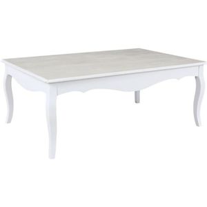 TABLE BASSE Table basse - AC-DÉCO - Victoria - Bois - Blanc - Rectangulaire