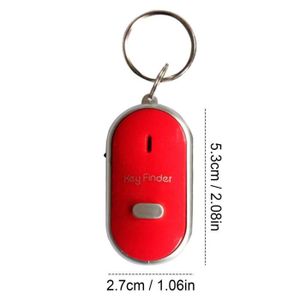 TRACAGE GPS Rouge-Détecteur de clé LED anti-perte avec indicateur LED, localisateur de recherche, porte-clés, sifflet, co