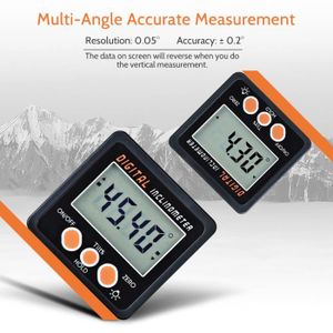 200mm Mini Inclinom/ètre num/érique,360 degr/és 100-200mm Num/érique Angle Finder Inclinom/ètre LCD R/étro-/Éclairage Niveau,utilis/é dans le domaine de la mesure dangle et de niveau