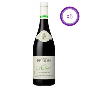 VIN ROUGE Famille Perrin - Nature - Côtes du Rhône - Rouge - 2021 - Lot de 6x75cl