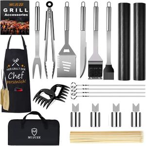 USTENSILE Kit Barbecue Ustensiles,21 Set Barbecue Accessoire