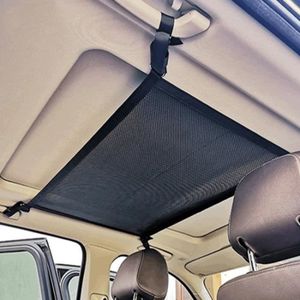 Noir Organisateur Bagage Rangement Filet pour Voiture SUV Plafond【Améliorer Renforcement】 Doriwy Filet de Rangement pour Toit de Voituret 90x65cm Filet de rangement pour bagages avec Fermeture Éclair 